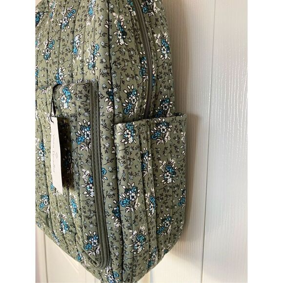VERA BRADLEY All-Day Simple Backpack - Freja’s Flowers Bay Leaf Green - Picture 5 of 8
